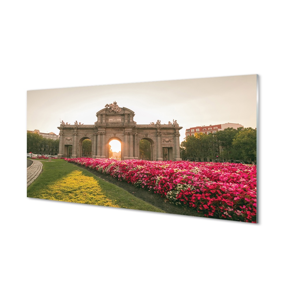 Spanyolország Madrid Alcala kapuja Üvegkép