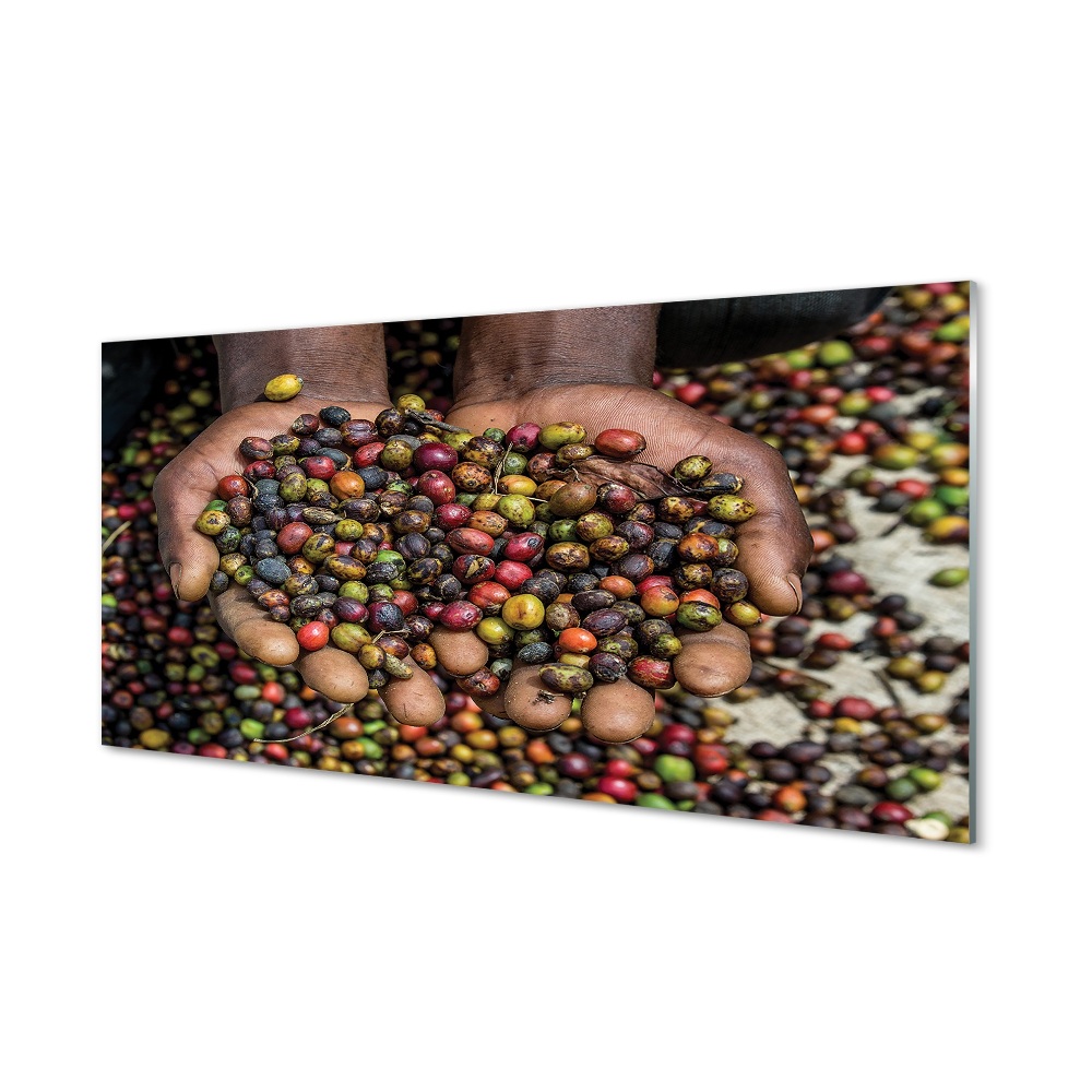 Színes bab Üvegkép falra