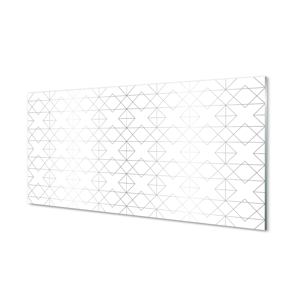 Átfedő négyzetek körvonalai Üvegfotó