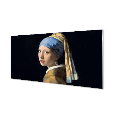Johannes Vermeer - Lány gyöngy fülbevalóval Üvegkép falra