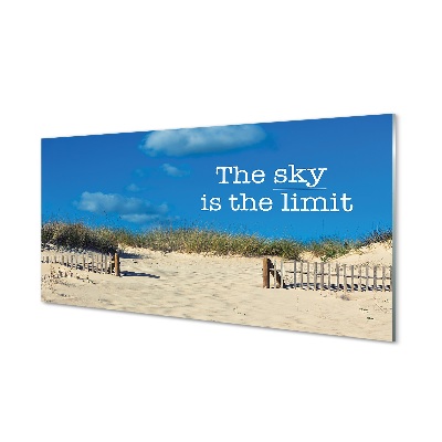 Az ég a határ Beach Egyedi üvegkép