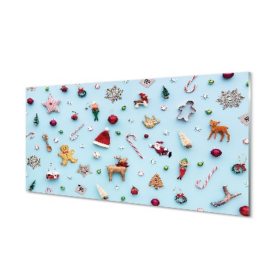 Karácsonyi díszek minta Üvegkép falra