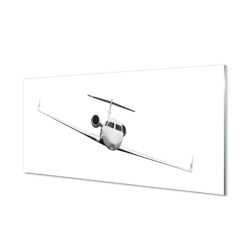 Repülőgép fehér háttér Üvegkép falra
