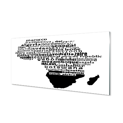Fekete-fehér feliratok Afrika Üvegfotó