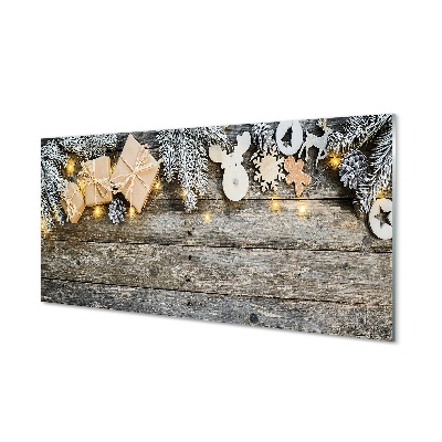 Gallyak ajándék fenyőtobozok Üvegkép