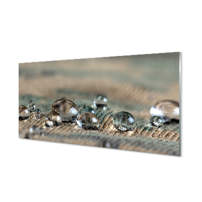 Makró cseppek az anyagon Üvegkép falra