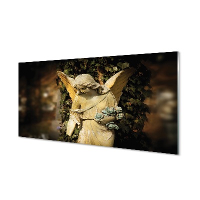 Angyal alakja borostyánban Üvegkép