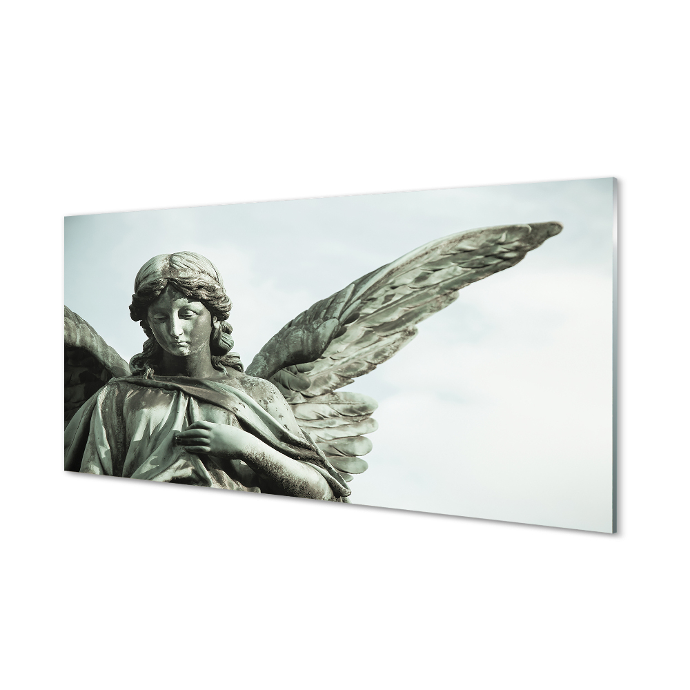 Angyal szobor szürke háttér Üvegkép falra