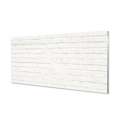 Fehér téglafal Egyedi üvegkép