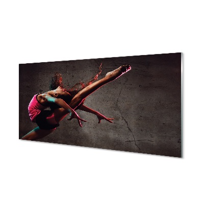 Nő táncolja a szakadásokat Egyedi üvegkép