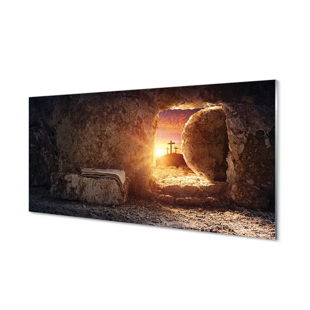 Barlangkijárati keresztek Üvegkép