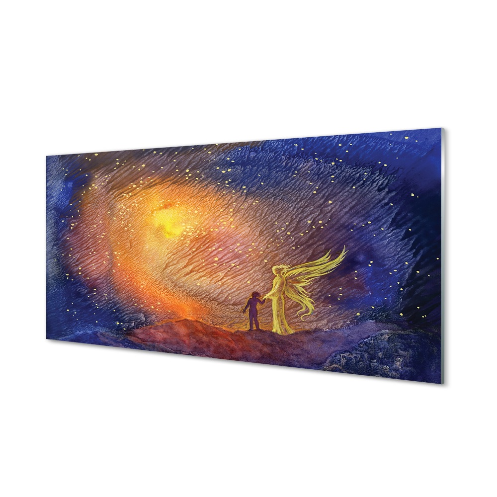 Mennyei ember angyal képe Üvegkép falra