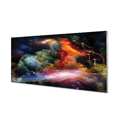 Absztrakt galaxis minták Üvegkép falra