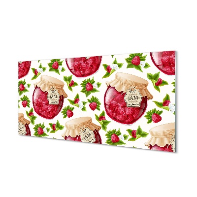 Málnalekvár üvegekbe minta Üvegkép