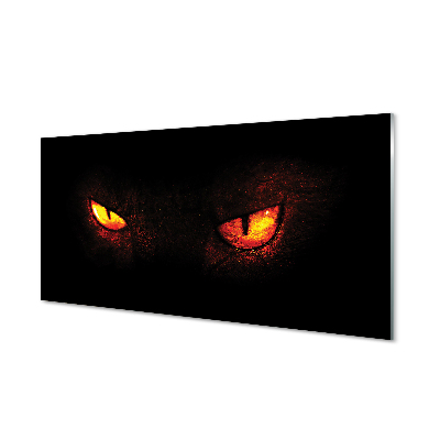 Ragyogó szemek fekete háttér Egyedi üvegkép