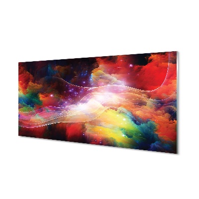 Absztrakt szivárvány felhők Üvegkép nyomtatás