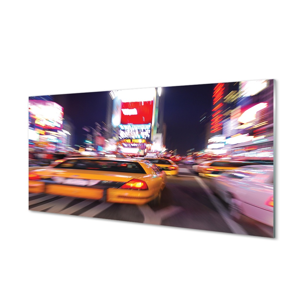 Autók a városközpont forgalmi dugójában Üvegkép falra