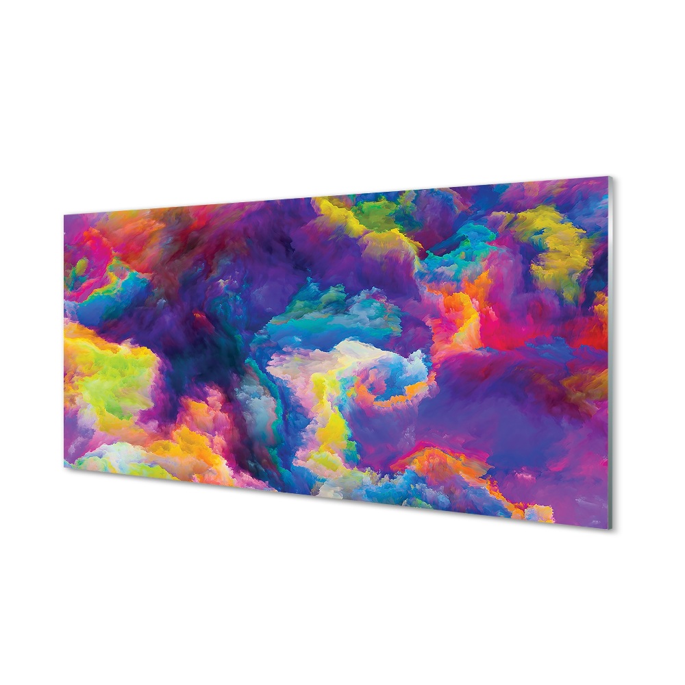 Szivárvány szabálytalan felhők Üvegfotó