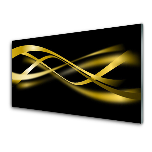 Üvegkép Falra Sárga absztrakció