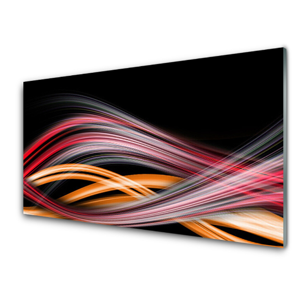 Üvegfotó Absztrakt rózsaszín narancs