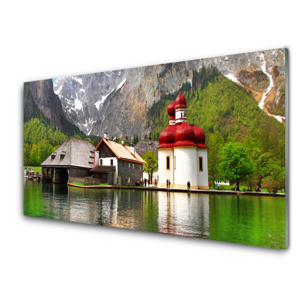 Üvegfotó Mountain House Forest