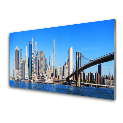 Üvegkép Nyomtatás Bridge Blue Sky építészet