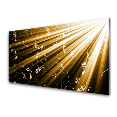Üvegkép Falra Fénysugarak és hangjegyek