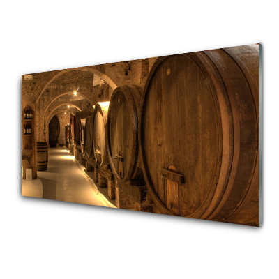 Egyedi Üvegkép Boros hordók