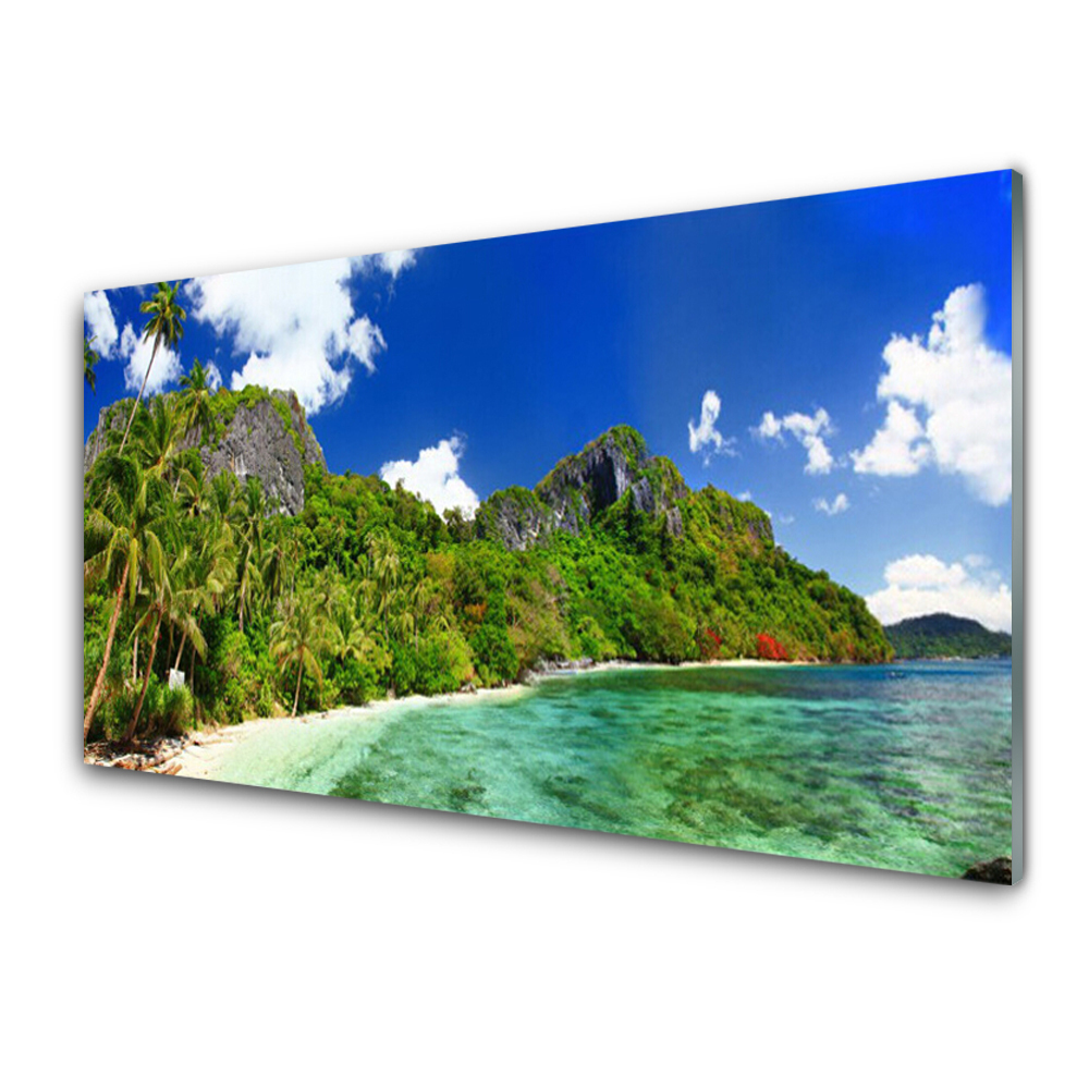 Üvegfotó Trópusi tengerpart