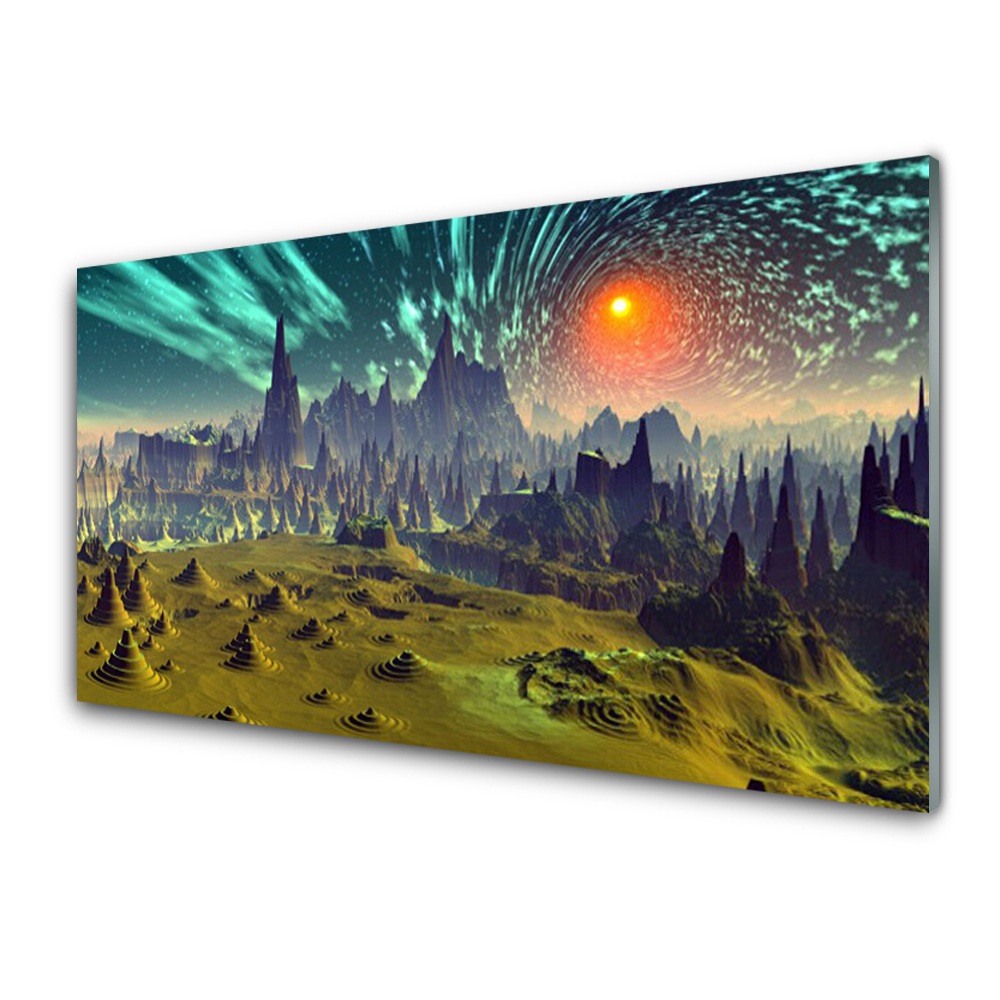 Egyedi Üvegkép Absztrakt város grafika