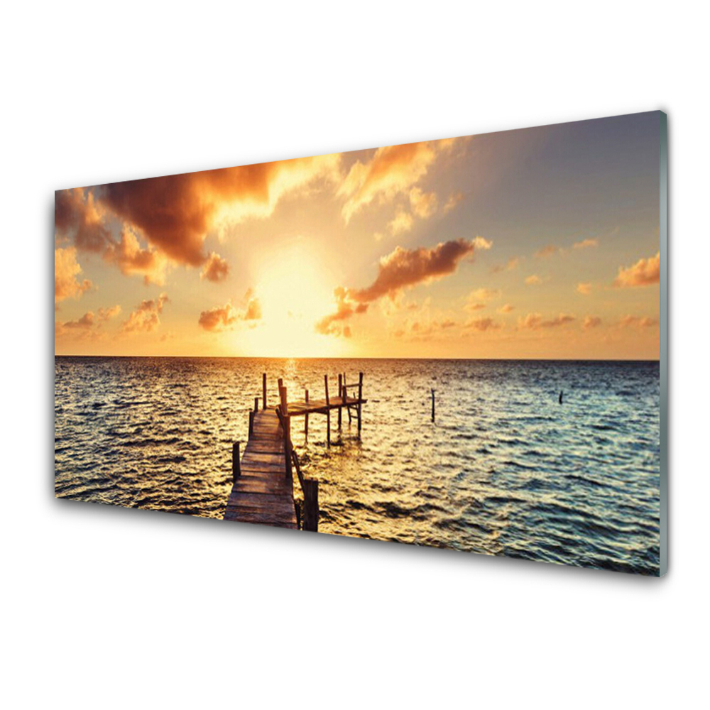 Üvegfotó Híd a Nyugati-tenger mélyén