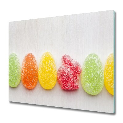 Tűzhelyvédő Üveglap Szivárvány zselés bab