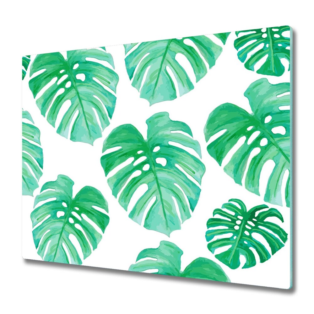 Főzőlap Védő Üveglap Monstera levelek