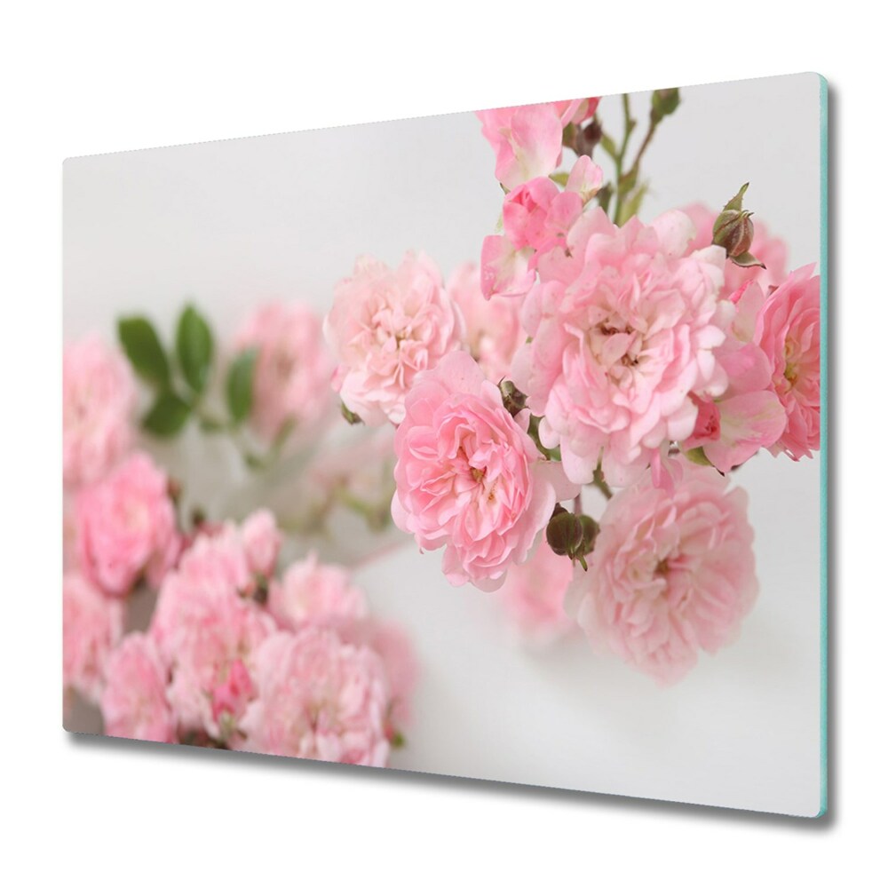 Üveg Vágódeszka Vad világos rózsaszín rózsák