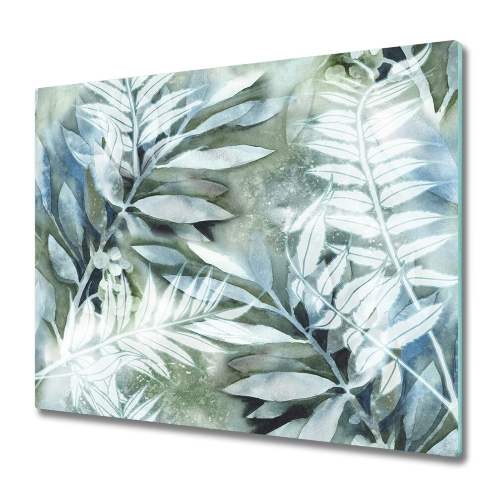 Tűzhelyvédő Üveglap Festett pálmalevelek