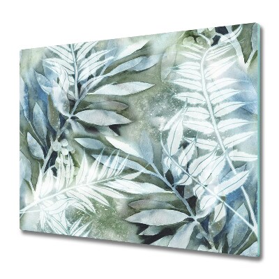 Tűzhelyvédő Üveglap Festett pálmalevelek