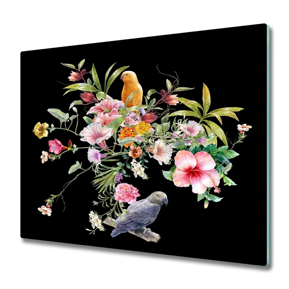 Üveg Tűzhelyvédő Egzotikus madarak