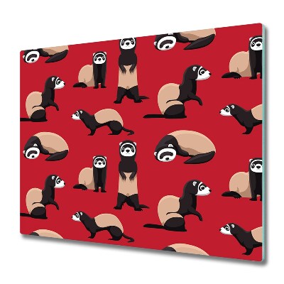 Tűzhely Fedőlap Görények piros alapon