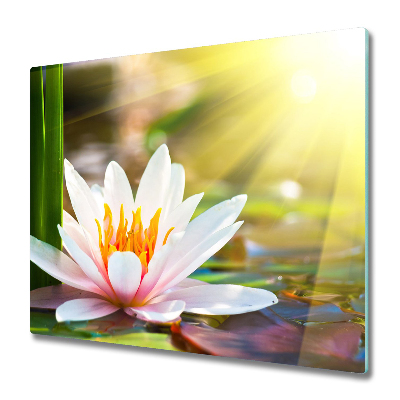 Edzett Üveg Vágódeszka Liliom és a nap sugarai