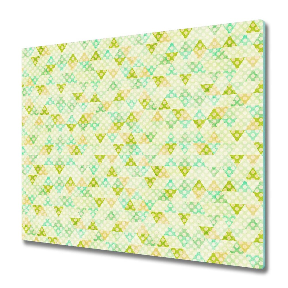 Üveg Vágódeszka Geometriai zöld háttér