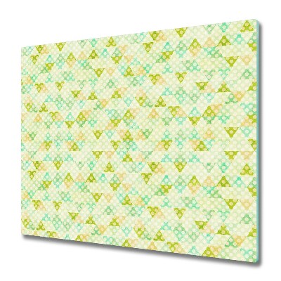 Üveg Vágódeszka Geometriai zöld háttér