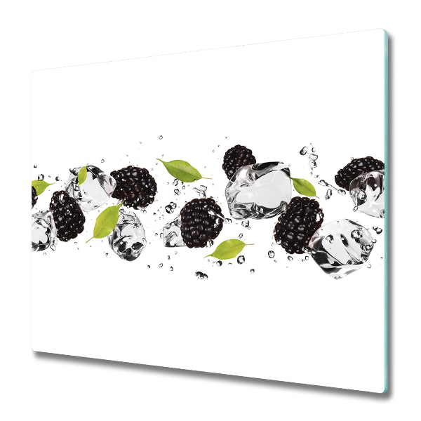 Tűzhelyvédő Üveglap Cseresznye és víz