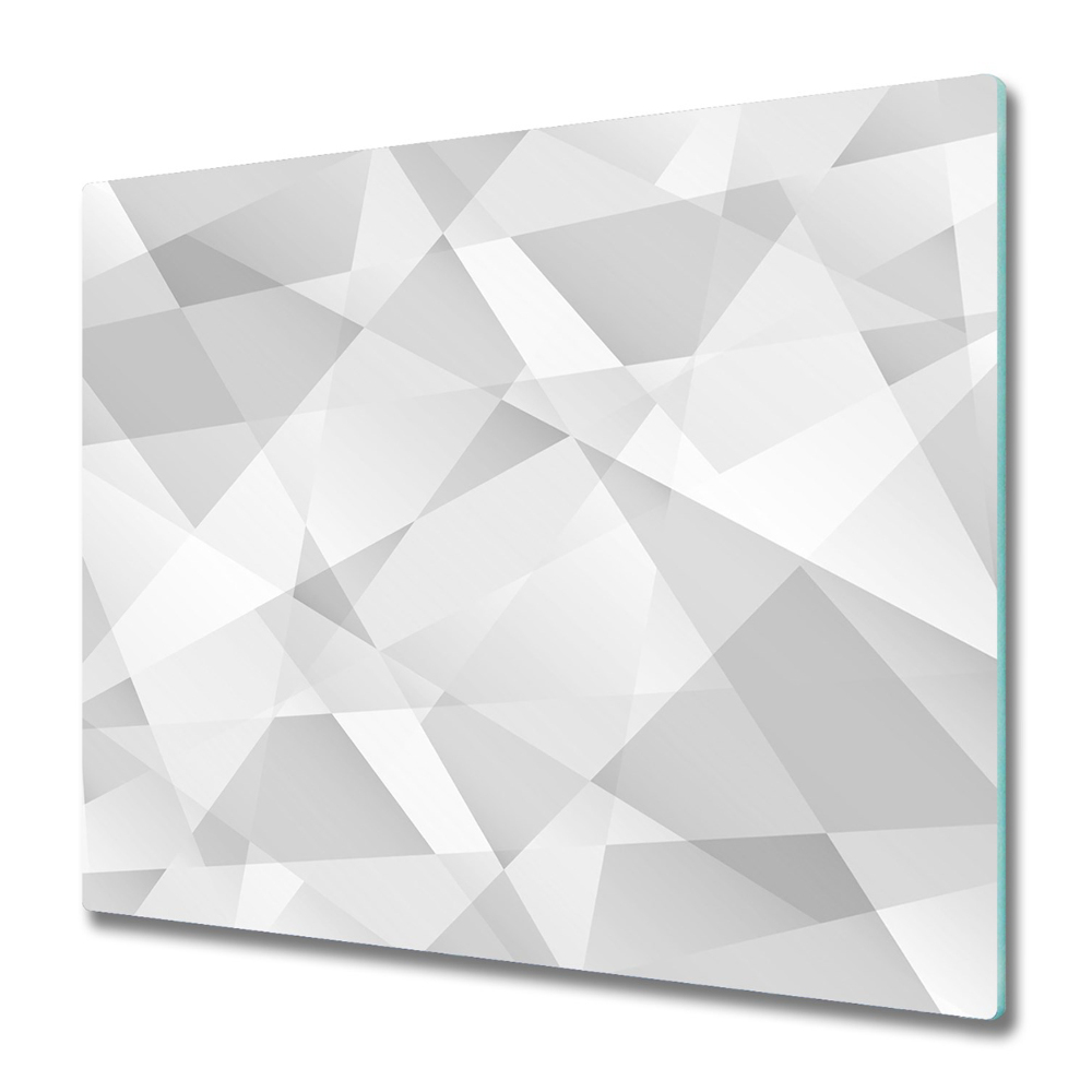 Tűzhelyvédő Üveglap fehér absztrakció