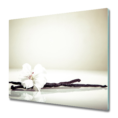 Főzőlap Védő Üveglap Vanília virág