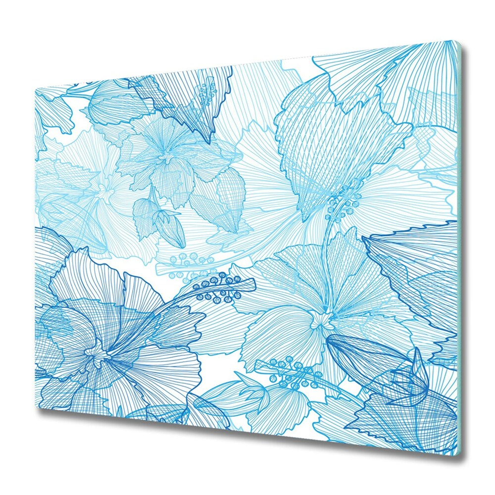 Tűzhely Védő Hawaii kék virágok