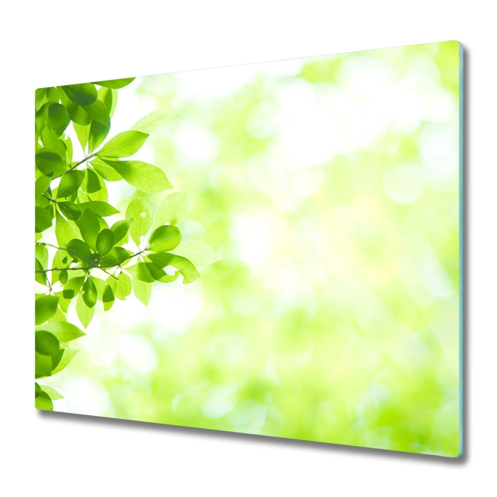 Főzőlap Védő Üveglap Levelek és zöld háttér