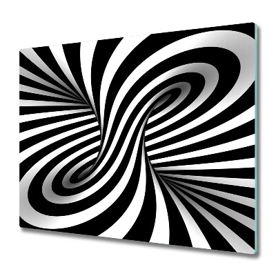 Üveg Tűzhelyvédő Fekete-fehér örvény