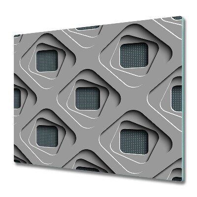 Üveg Tűzhelyvédő Szürke absztrakció