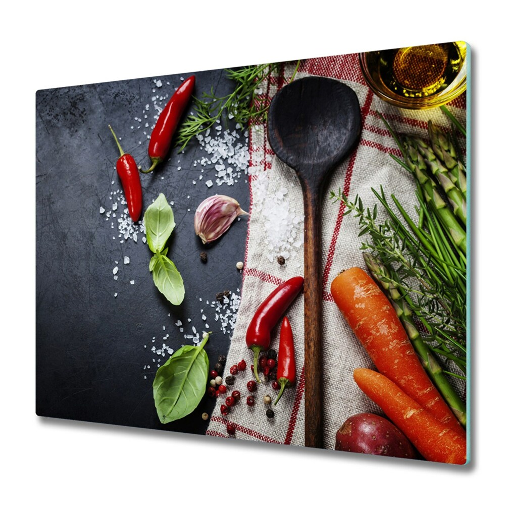 Tűzhelyvédő Üveglap Konyhai alapanyagok