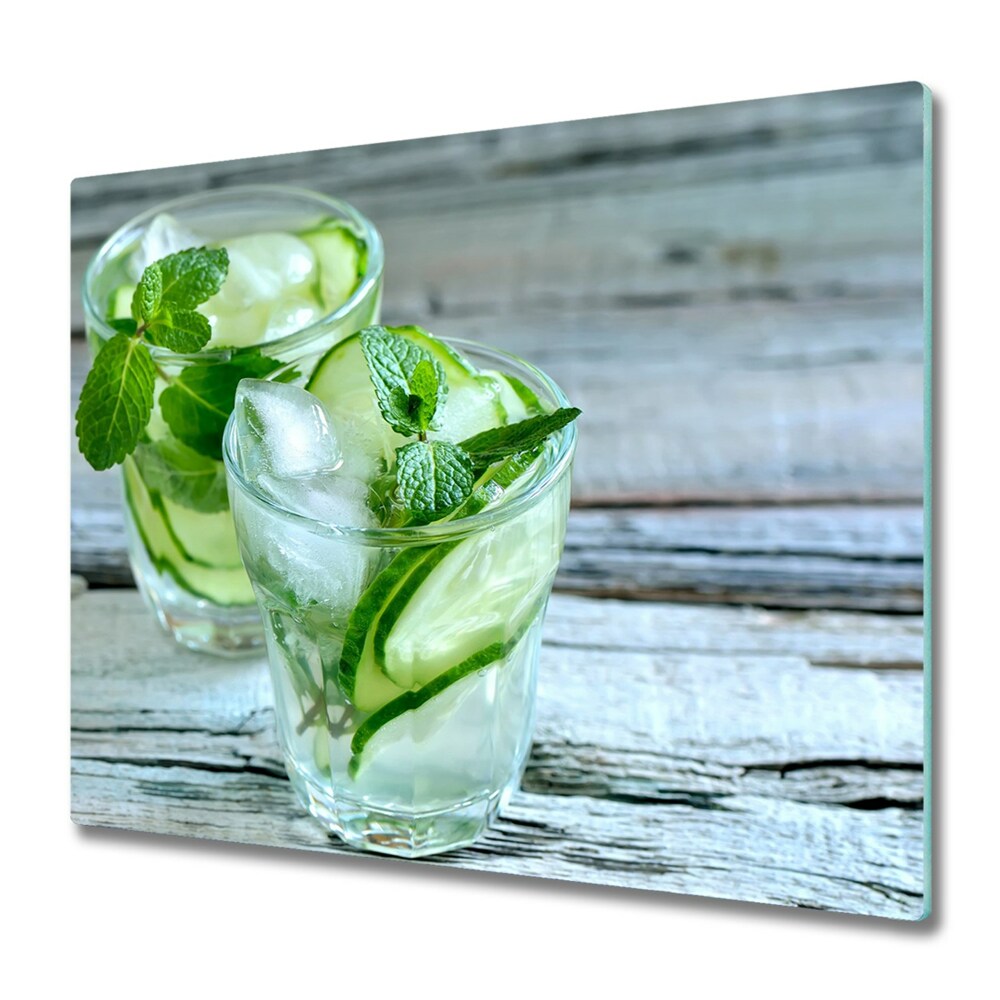 Üveg Vágódeszka Friss uborka víz